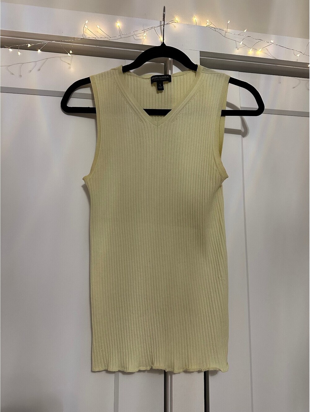 Banana Republic Stretch Cotton Ribbed Sleeveless Tank Top Size S